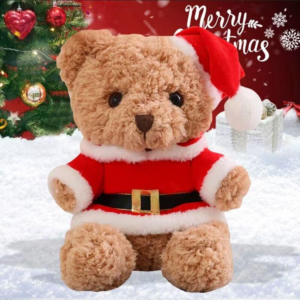 Dress Up Christmas Bear Plush Toy Soft Bear Stuffed Doll  Valentine's Birthday