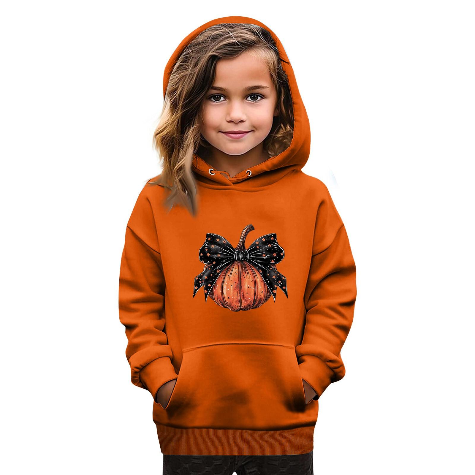 

Толстовки для девочек-подростков Худи с длинным рукавом на шнурке Пуловер Милое худи оверсайз День Хэллоуина 140 чёрный