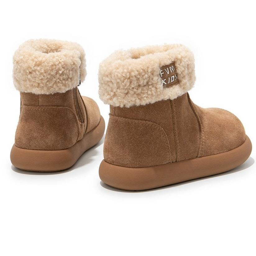 Winter Warm Snow Boots for Girls Thickened Fleece-lined Cotton Shoes for Children Fashionable Non-slip Cotton Boots for Toddlers