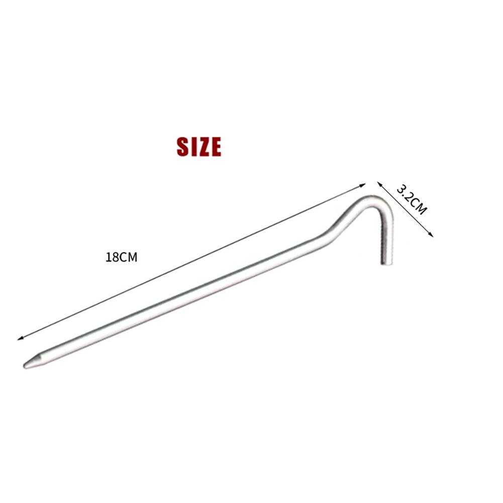 7-shaped Tent Pegs Aluminum Alloy Ground Nail With Windproof Rope Hammer Set Camping Tent Canopy Accessories