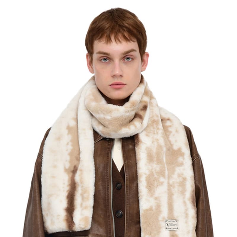 

Velsey Fake Fur Tie-Dye Muffler [BROWN] BROWN