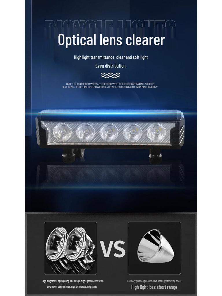 2600 Lumens Super Bright Aluminum Bike Headlight for Night Riding