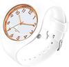 Women's Sport Watch Large Dial Waterproof Silicone Band Casual Fashion Quartz Analog Wristwatch for Ladies Girls