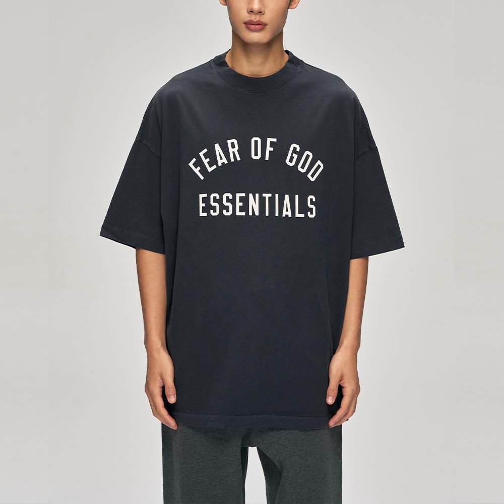 Fear of God Essentials 90s Short-Sleeve Tee Vintage Black Men Tops 125AS254481F