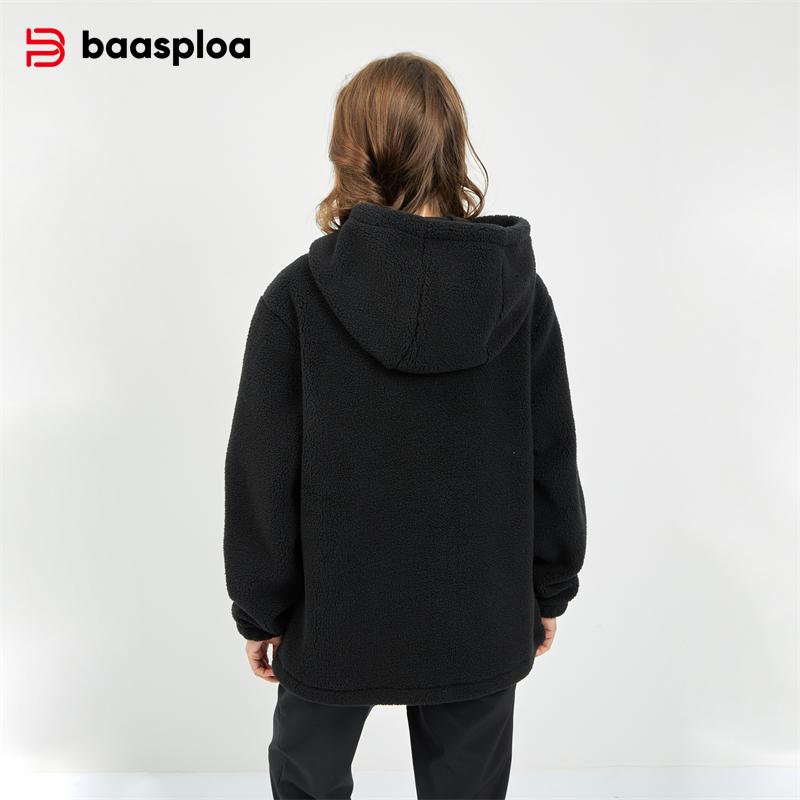 Baasploa Women's Warm Winter Coat Stylish Premium Versatile Fleece Women's Fleece Warm Winter Casual Coat