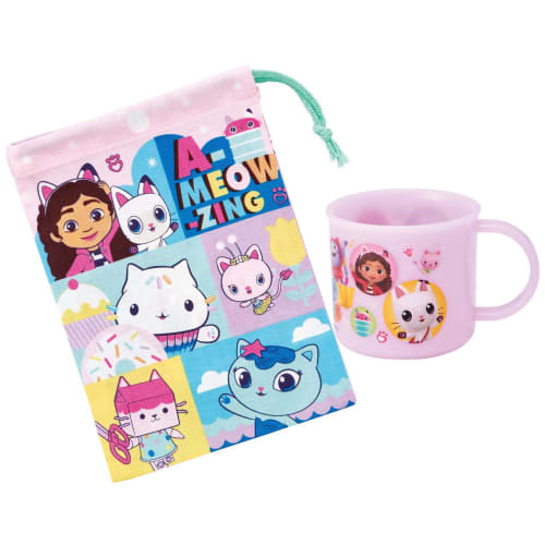 Skater Children's Plastic Lunch Cup, 200ml, Dishwasher Safe, Made in Japan, Gabby's Dollhouse Girl KE4AAG-A