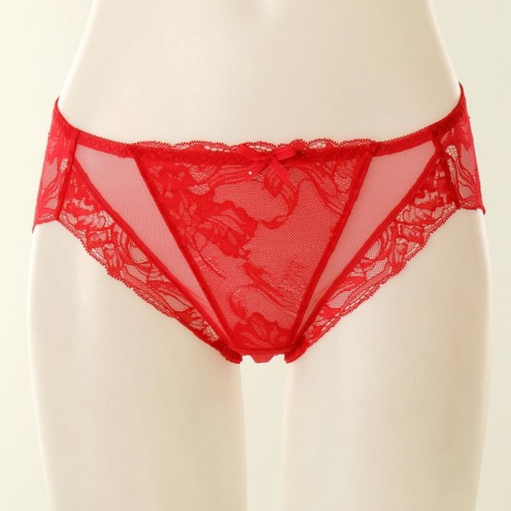

Venus Lace Cover Up Bra Set Hem Panty Opt5921s Red/100