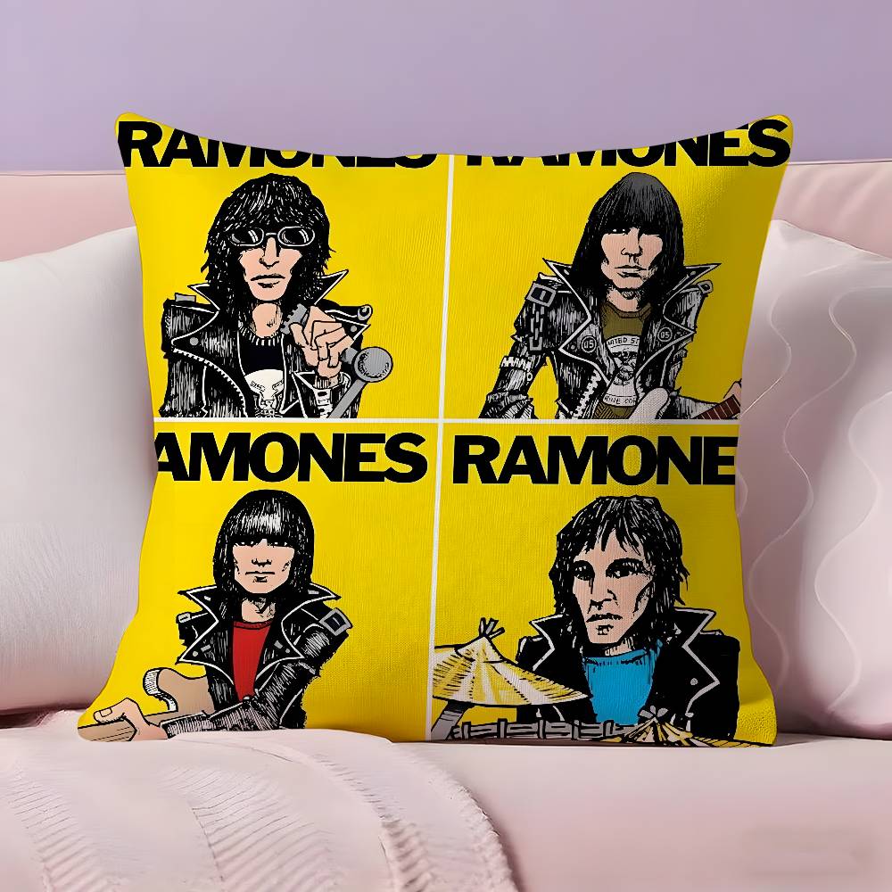 Rockband R-Ramones Kuddfodral Ultramjukt Hudvänligt Tyg Molnliknande Komfort & Dold Dragkedja