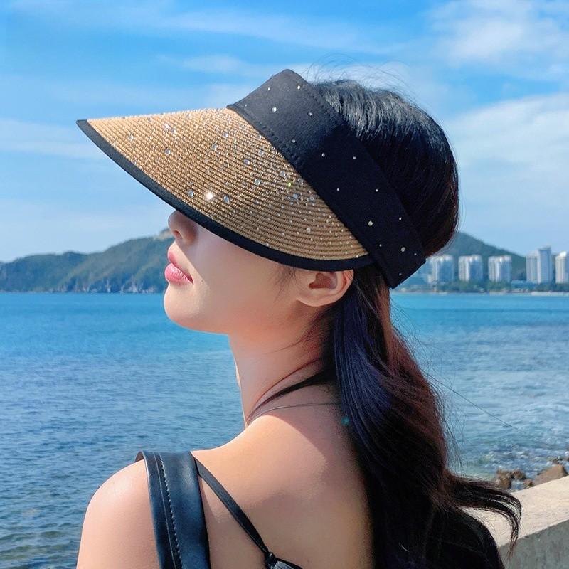 Summer Foldable Sun Hat With Breathable Straw And Stylish Design For Women