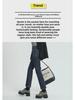 Women's Blue-Gray Slim Cigarette Jeans - High Waist, Nine-Point Length, Spring & Autumn 2023 Collection, Small Sizes