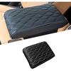 Car Center Console Cover, Leather Waterproof Vehicle Armrest Box Pad, Memory Cotton Comfortable Automotive Interior Seat Box Cushion Protector