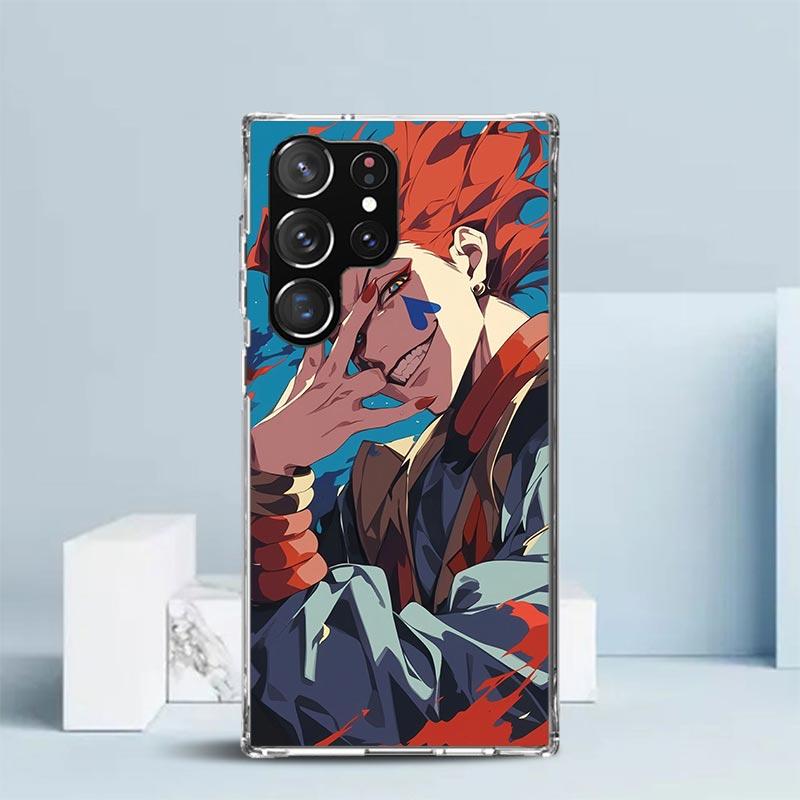 Huner X-Hunters Hisoka Phone Case For Samsung Galaxy S24 S25 Edge S26 Ultra S22 S23 Plus S21 + S20 FE Soft TPU Back Cover Galaxy