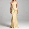 Elegante Abito Formale da Donna a Spalle Scoperte Lungo con Spacco Asimmetrico Bodycon Abito da Sera