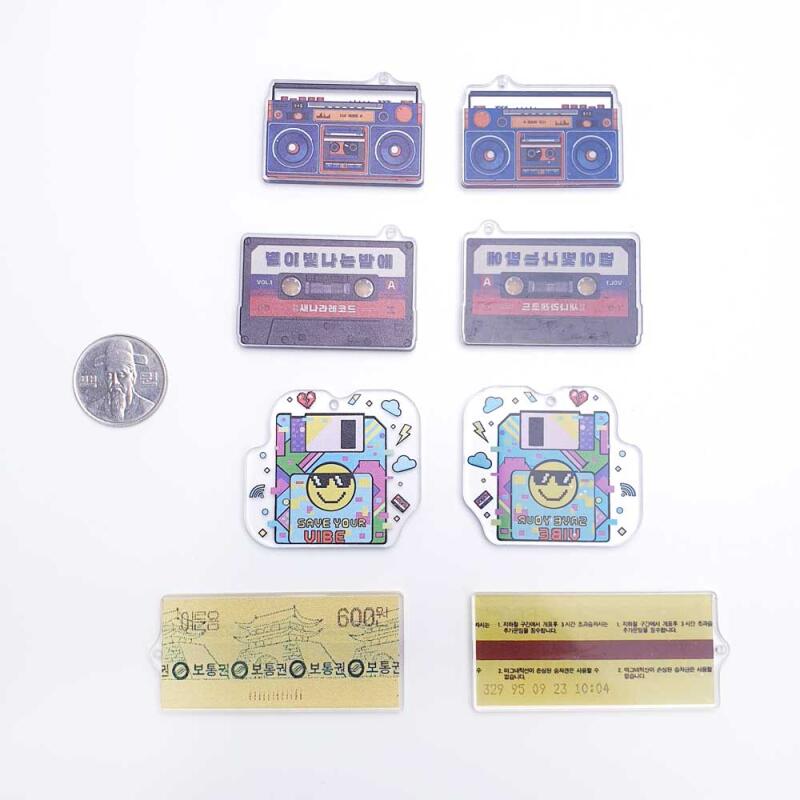 Cassette ticket floppy disk key ring accessory supplies