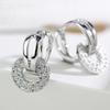 Huitan Trendy Women's Dangle Earrings New Silver Color/Gold Color Cubic Zirconia Earrings Temperament Ear Accessories Jewelry