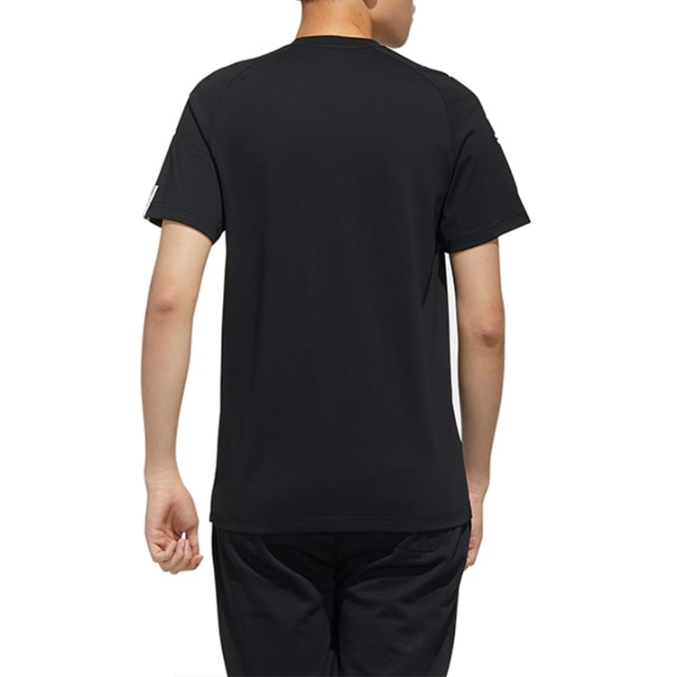 adidas T Shirts Men's Black Crew Neck Moderate Straight Fit GC7873