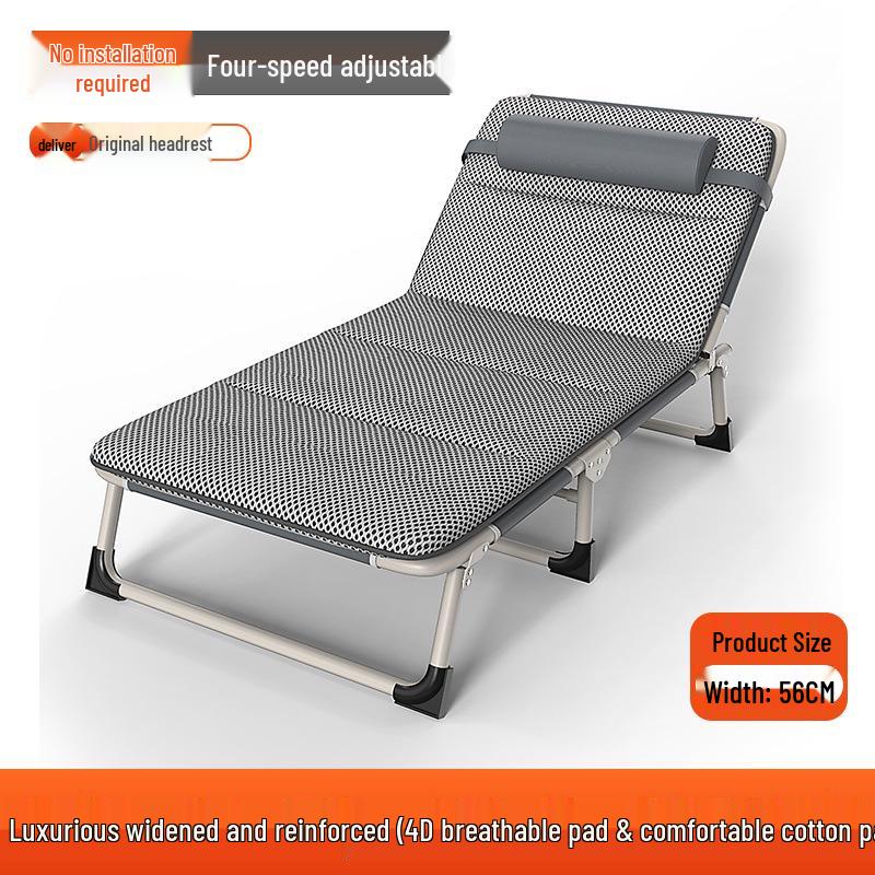 Portable Single Folding Recliner Bed for Office, Hospital, or Camping