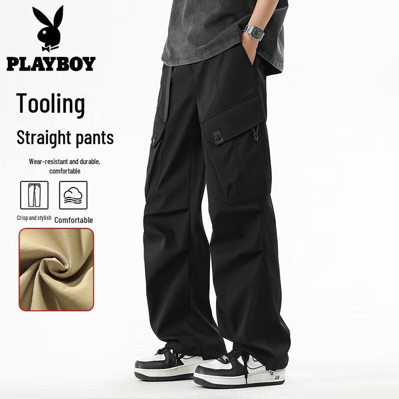 PLAYBOY Men s Slim-Fit Multi-Pocket Cargo Pants M
