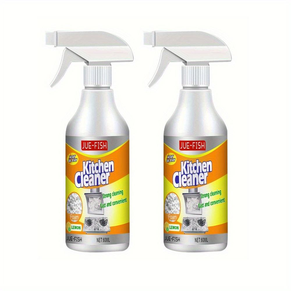 Set of 2 Multi-Functional Foaming Cleaner Spray - Effective Grease and Heavy Oil Stains Remover for Kitchen Cooktop