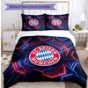 Bayern Munich Pattern Printed 3PCS Bedding Set Soft Skin-Friendly Washable Duvet Cover & Pillowcases Set All Season Bedroom