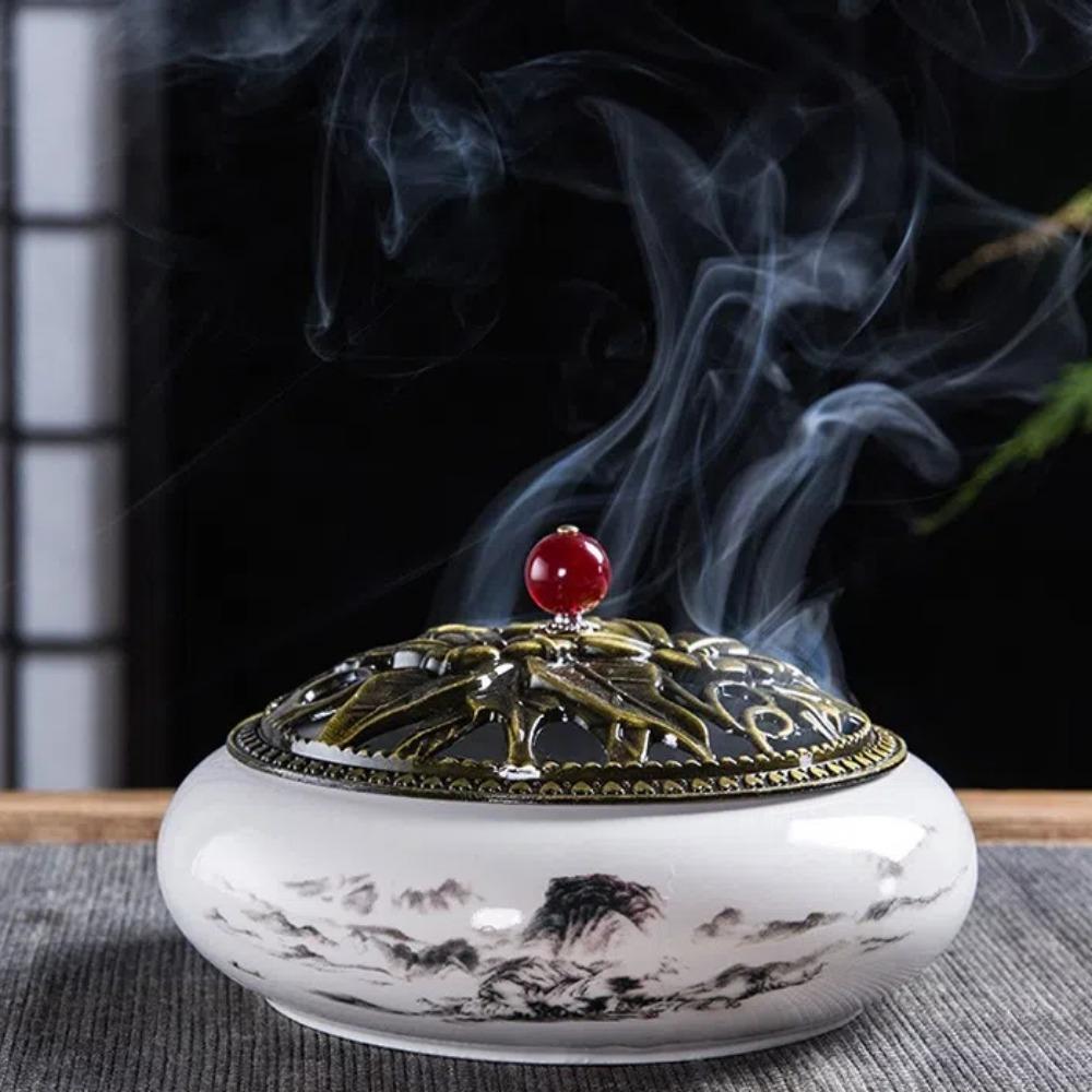 Large Incense Burner Ceramic Sandalwood Stove New Incense Plate  Home Decoration