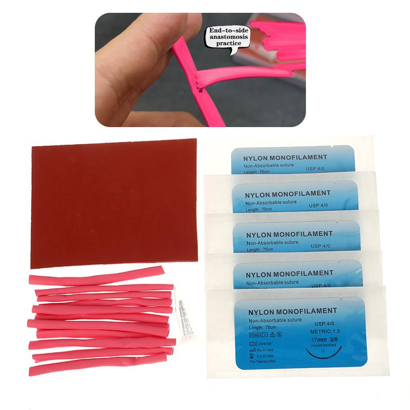 Kit di Esercitazione per Sutura di Vasi Sanguigni Microscopia Anastomosi Vascolare Modello di Esercitazione per Sutura Allenamento Non Si Rompe Facilmente