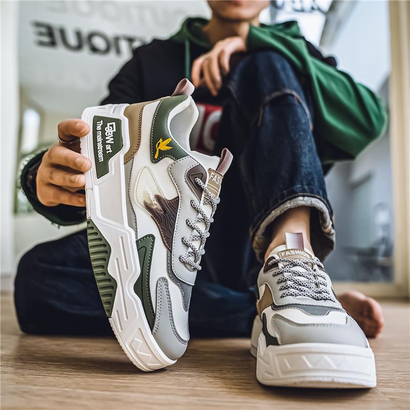 Męskie buty sportowe casualowe sneakersy w stylu ulicznym studenckie oversize czarne buty do skateboardingu