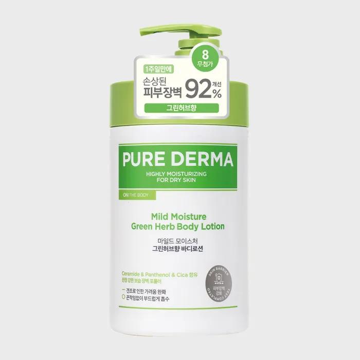 ON THE BODY _On the Body Pure Derma Lait Corporel Doux 1L Senteur Herbe Verte