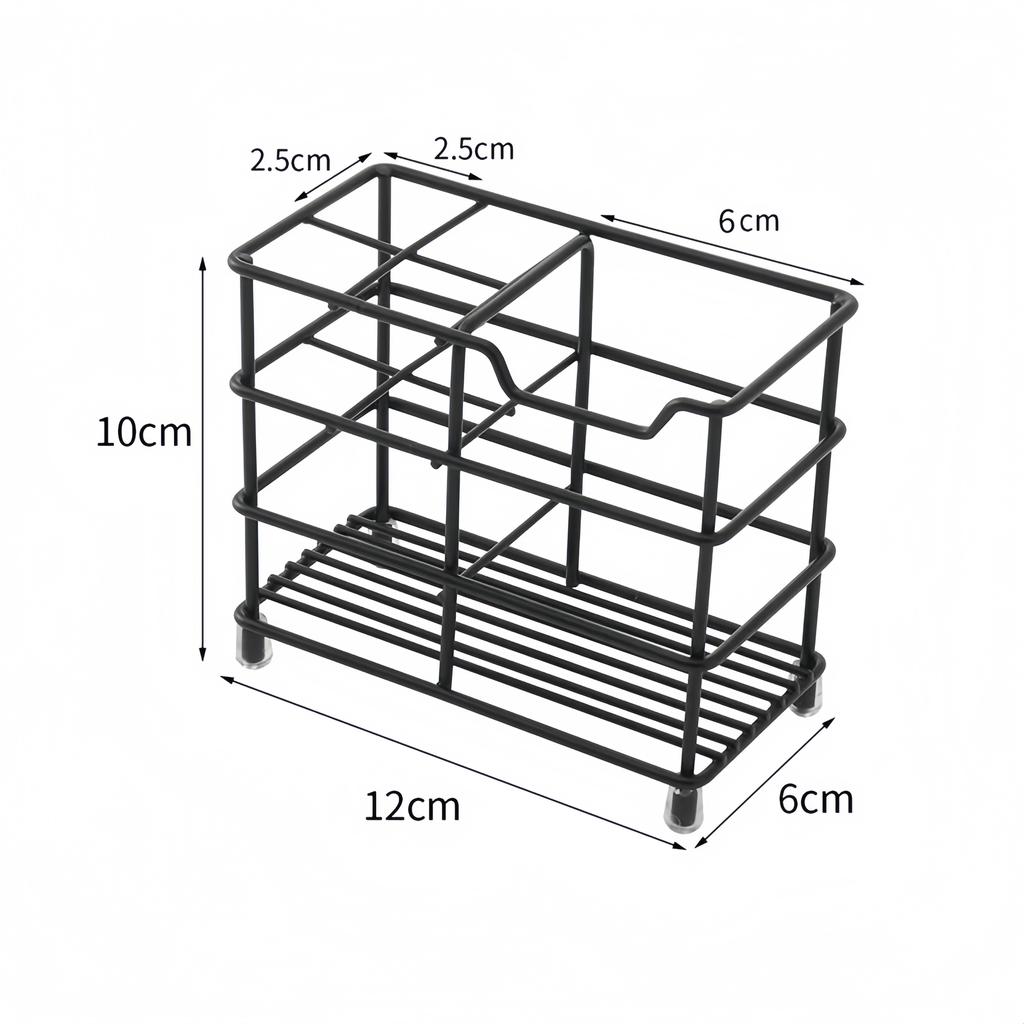 Stainless Steel Toothpaste Holder 5 Slots Toothbrush Holder for Bathroom Space-saving Bathroom Accessories Storage Box