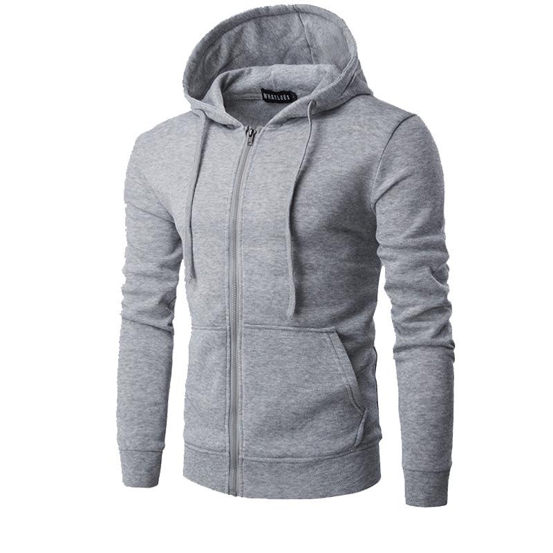 High Quality Fashion Zip Hoodies Men Retro Harajuku Solid Color Jacket High Street Zip Up Hoodie Autumn Casual Loose Sweatshirt Clothes