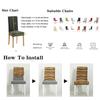 Solid Jacquard Dining Room Chair Covers Spandex Elastic Removable Anti -Dirty Kitchen Area Seat Case Wedding Occasion Chair Slipcover For Banquet