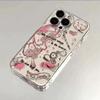 Funda Transparente Rosa Vintage con Rosas, Estética Floral Sailor Moon a Prueba de Golpes para iPhone