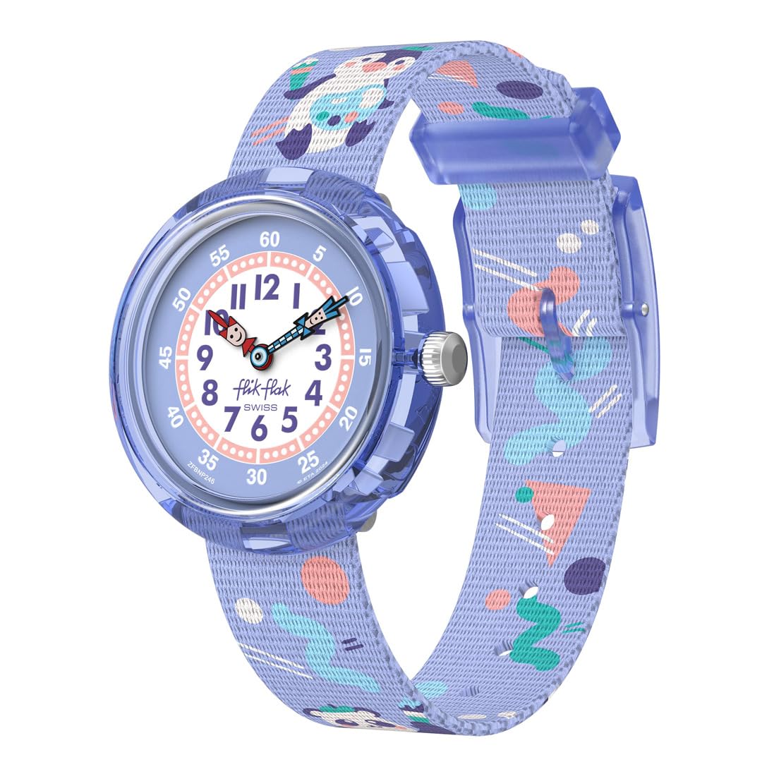 

Часы Swatch Flik Flak Arty Animals FBNP246 Фиолетовые для девочек фиолетовый