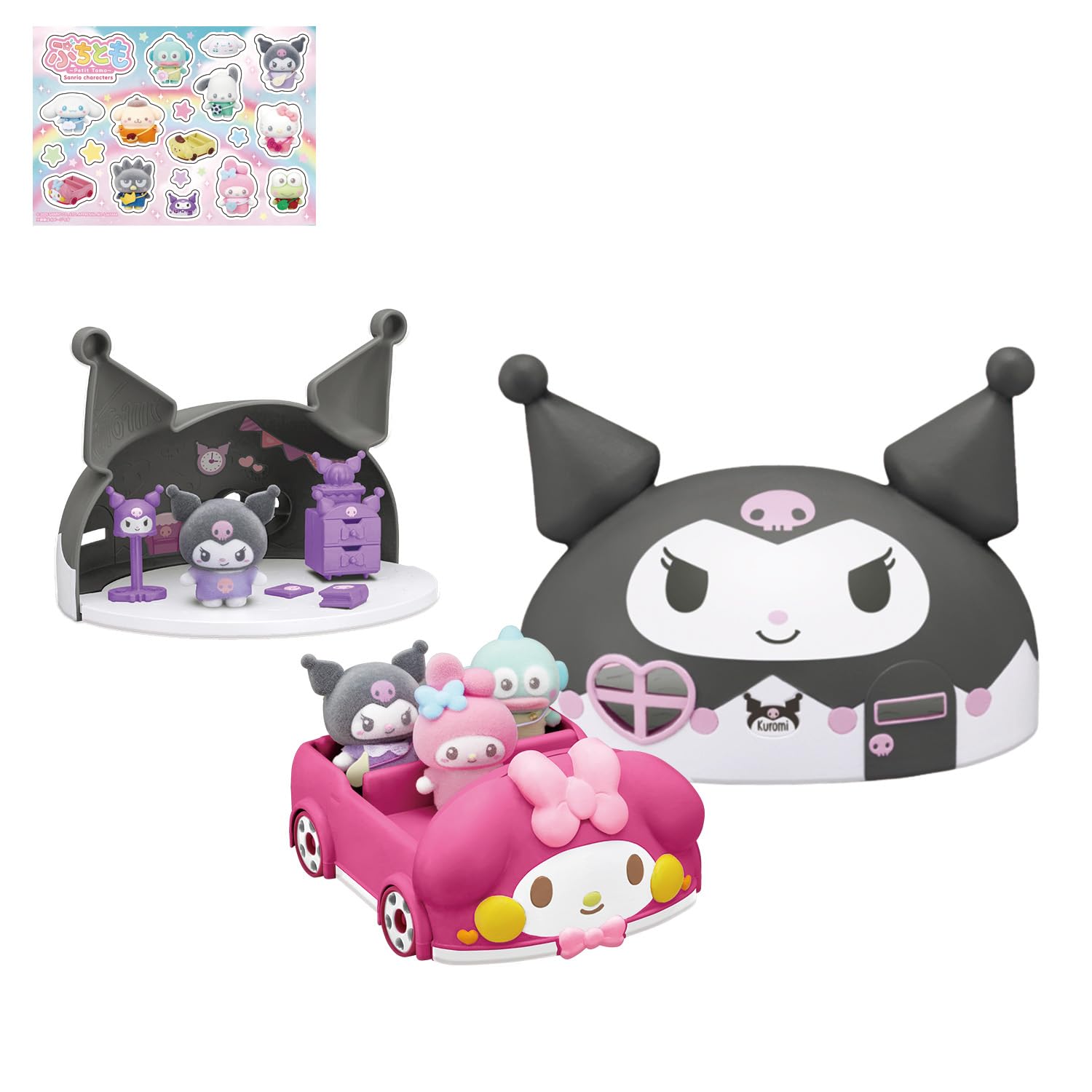 

[BANDAI] Petit Tomo Персонажи Sanrio Дом Куроми и Машина Мелоди Набор Специальный Цвет Версия. (Бонус: В комплекте наклейка) Персонажи Санрио