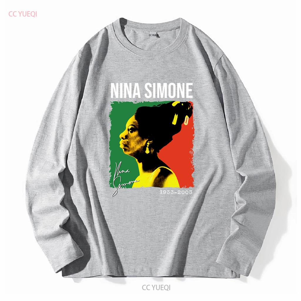 Maglietta Hot Nina Simone Mese della Storia Nera Per Fan Unisex S 5xl T 1cm1071 Maniche Lunghe O Corte Vintage Lavata Grafica Streetwear