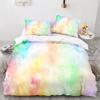 Unicorn Duvet Cover Set Twin Size White Unicorn Bedding Set Girls Kids 3D Purple Gifts for Children Teens Polyester Bedding Set