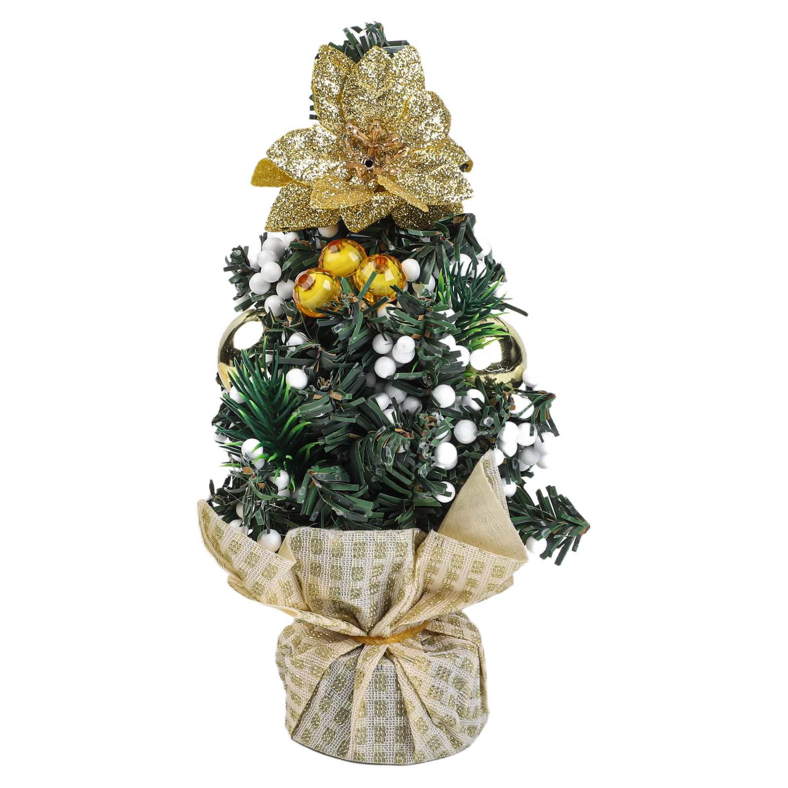 

Mini Tree Christmas Tree Miniature New Year Santa Claus Tabletop Decoration 9#