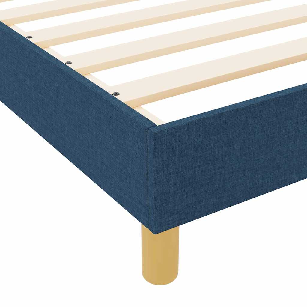 Bed Frame with Headboard Blue 100 x 200 cm Fabric