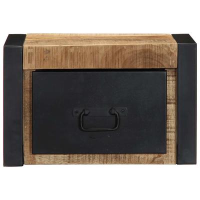 Nightstand 40 X 35 X 25 Cm Rough Solid Mango Wood