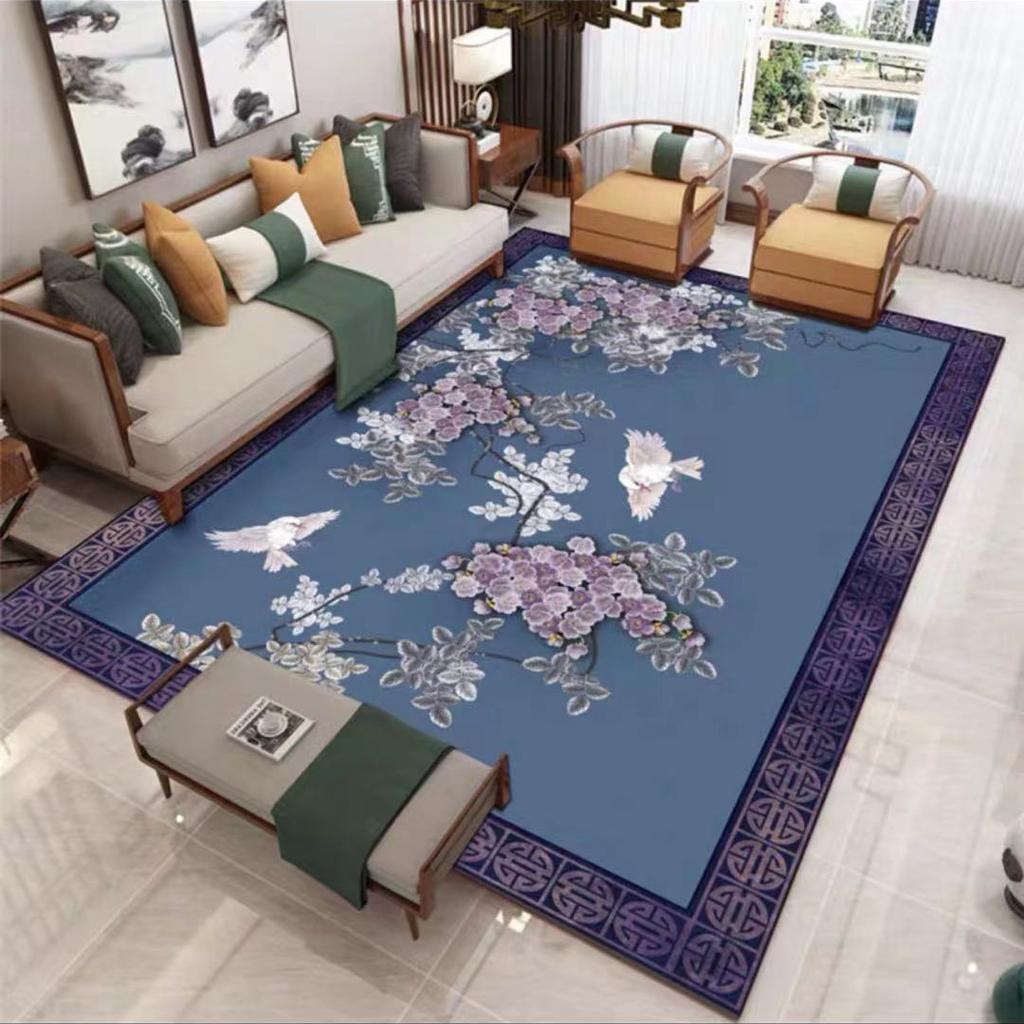 Modern New Chinese-Style Carpet Living Room Coffee Table Carpet Light Luxury Bedroom Bedside Home Decoration