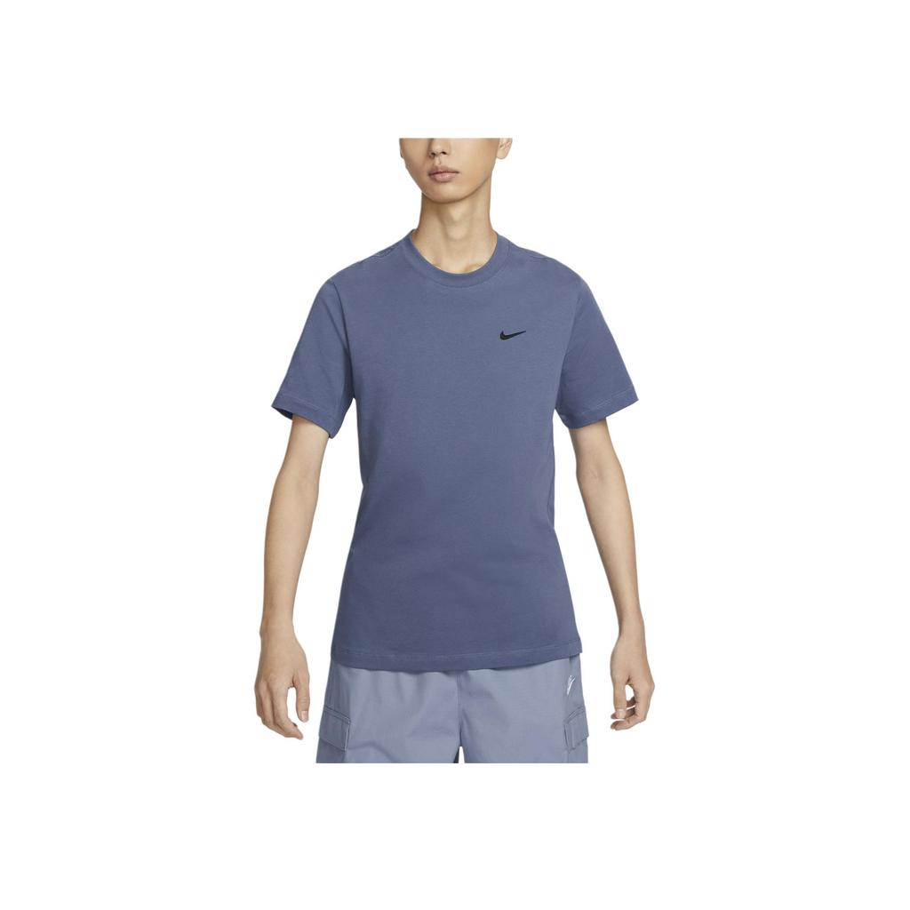 Nike Navy Logo Design Soft Sports Casual Short Sleeve T-Shirt Men T-Shirts BV0508-491