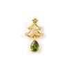 2 PCs Brass & Cubic Zirconia Charms 18K Gold Plated Christmas Tree Micro Pave Pendants For DIY Necklace Bracelet Jewelry Making
