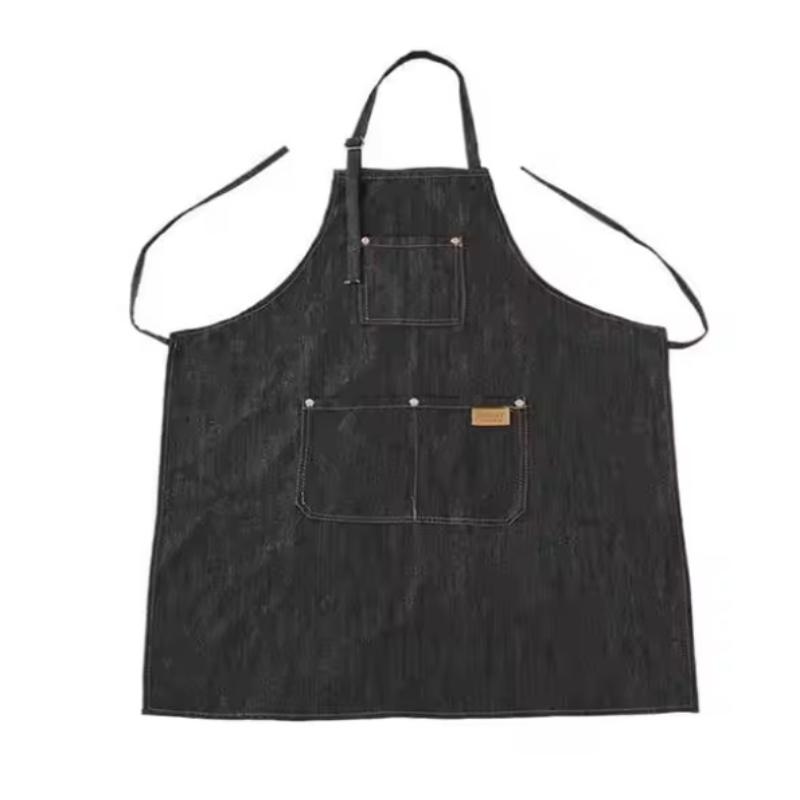 

Lightweight Denim Jean Tool Apron With Pockets Waterproof Waxed Canvas Apron For Men And Women Adjustable Work Apron чорний