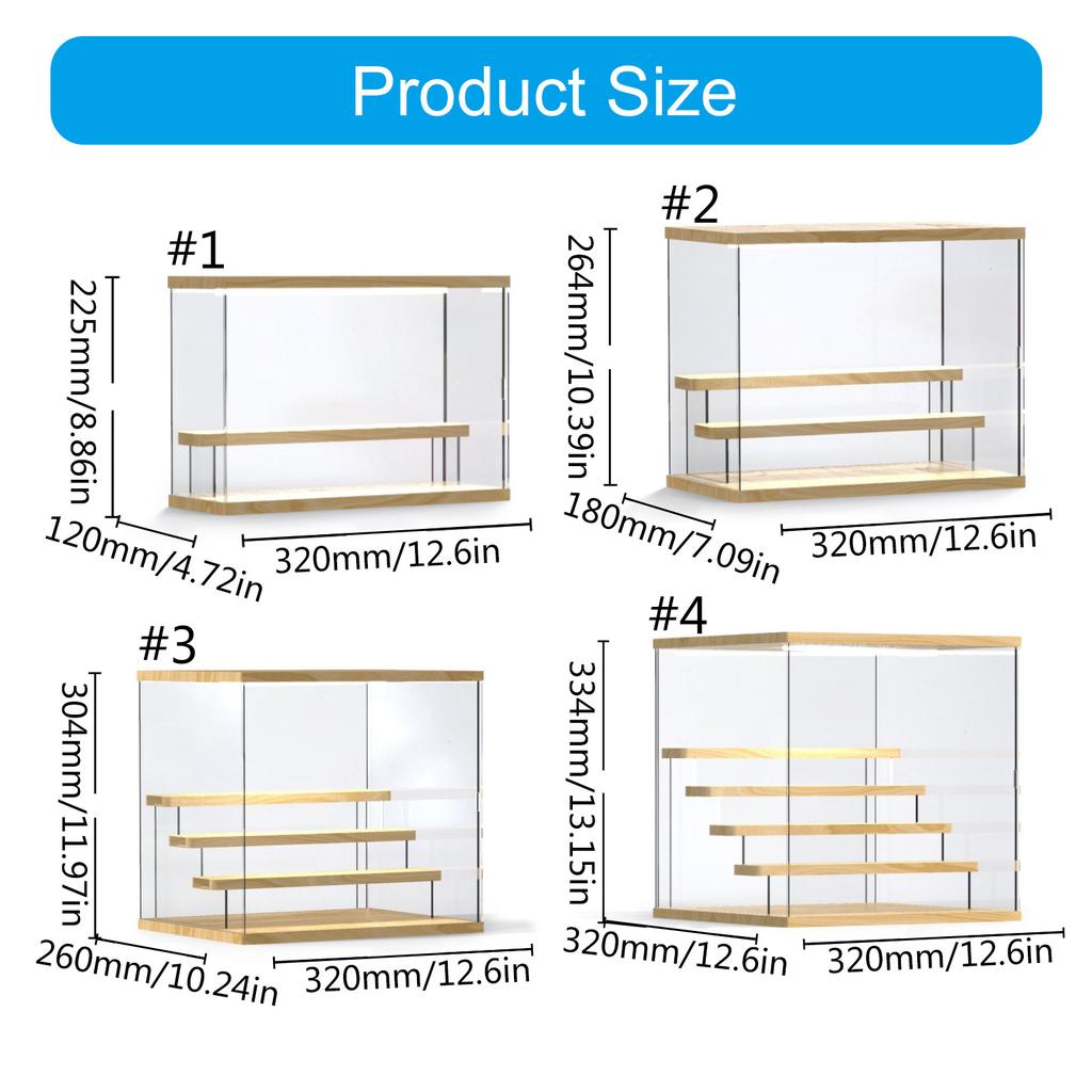Dustproof Acrylic Showcase Small Toy Display Box Clear Storage Cube Display Case Suitable for Displaying Collectibles