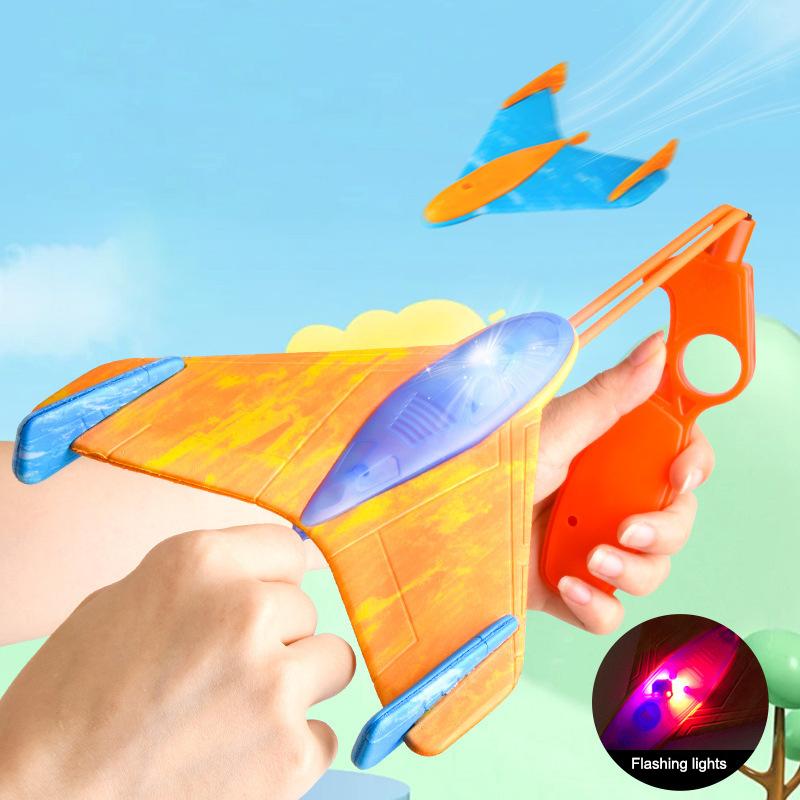 

Світлодіодна іграшка-запускач літака, катапульта, іграшки з пінопласту, планер з пінопласту, літак-катапульта, спортивні іграшки для вулиці, літаючі іграшки, подарунки до фестивалю жовтий