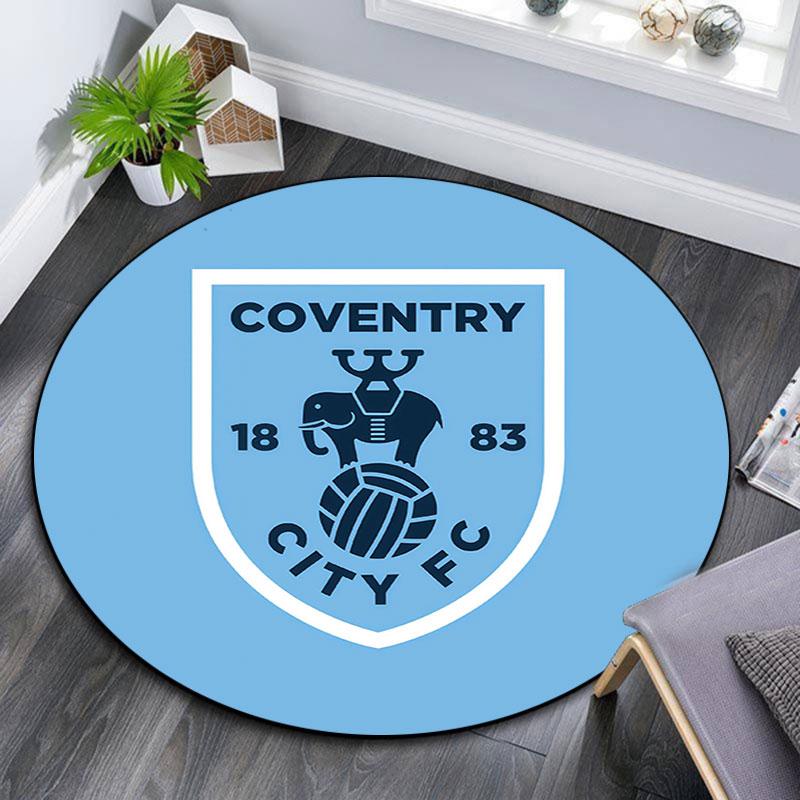 Coventry City Pattern Round rug,Carpet Rug for Living Room Bedroom Playroom ,Non-slip Floor Mat,Holiday Gifts and Birthday Gifts.
