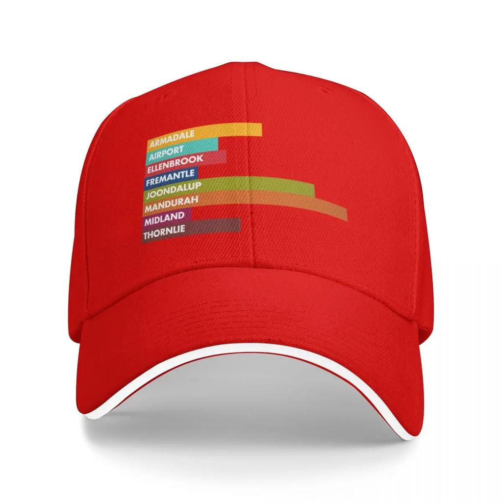 Perth Rail Lines Bars Baseball Cap Luxury Cap Sun Cap Anime Hat Men's Big Size Hat Boy Child Women's