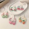 2/10pcs Bohemia Children's Carrot Head Rope Female Korean Cute Fruit Headwear Hair Tie Rubber Band Cherry Hair Rope
