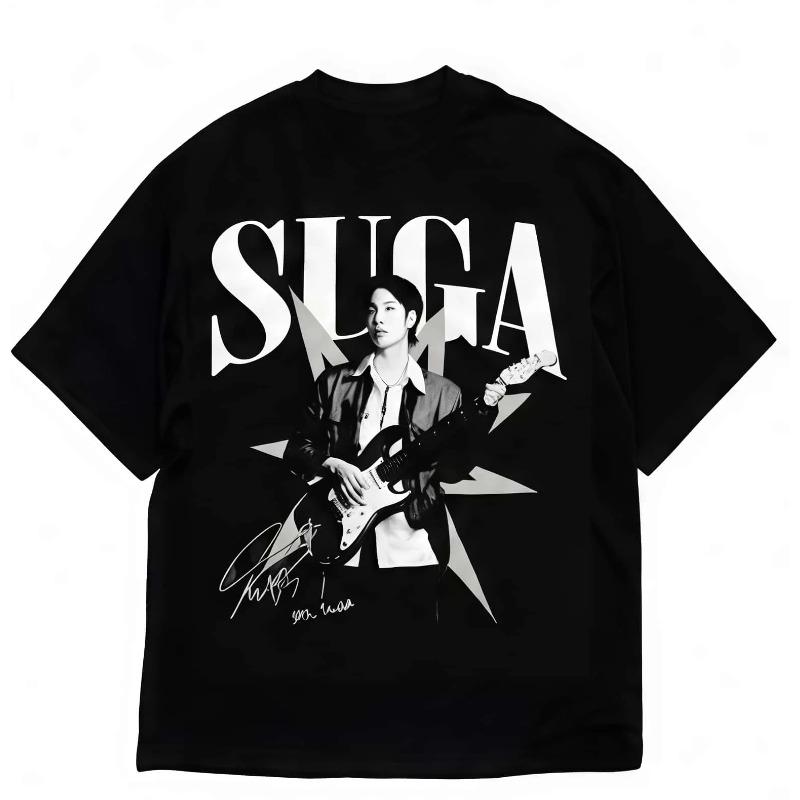 Vintage BTS Shirt Retro Kpop Bangtan Members Tee Gift for ARMY 2026 Summer Men Women Fashion Cotton Y2K Oversized T-shirt