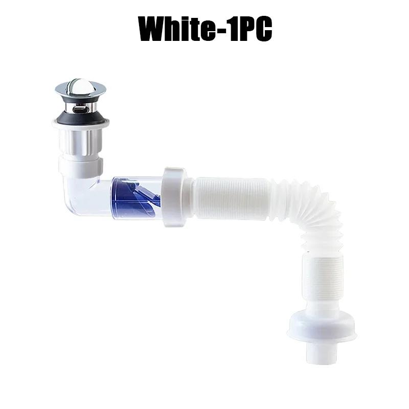 Universal Flip Stainless Steel Washbasin Washbasin Sink Wall Drainage Pipe Kitchen Bathroom Accessories Anti Odor Drainage Pipe
